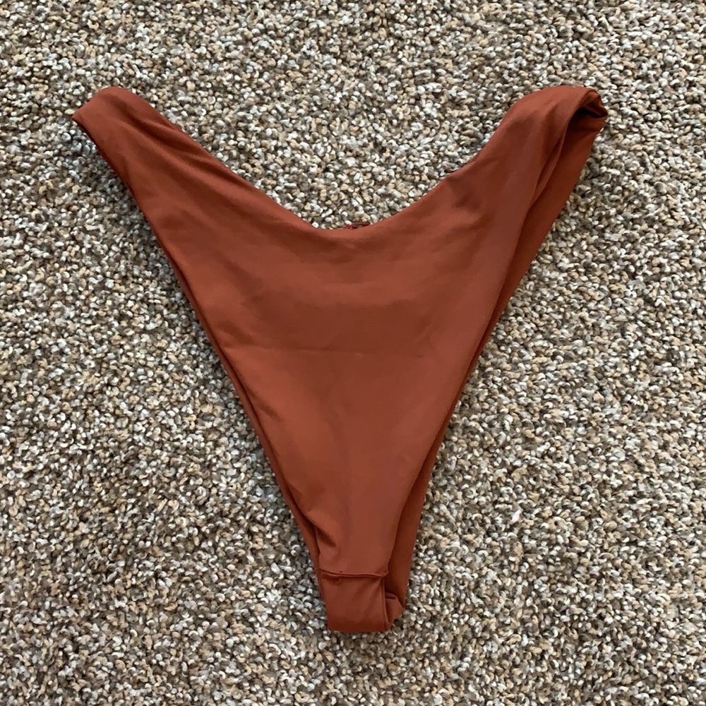 L space swim Cabana bikini bottoms in tobacco